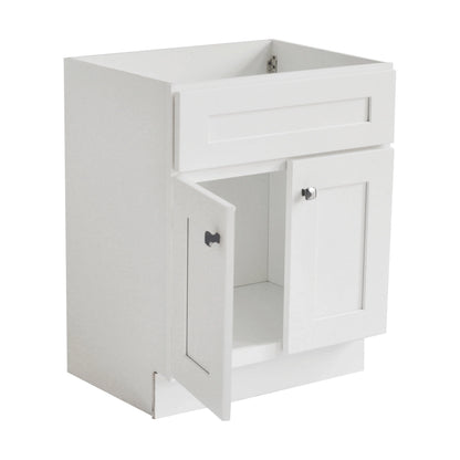 Design House 586925 Brookings 24x18 Unassembled Modern 2-Door Shaker Bathroom Vanity Cabinet Only, White