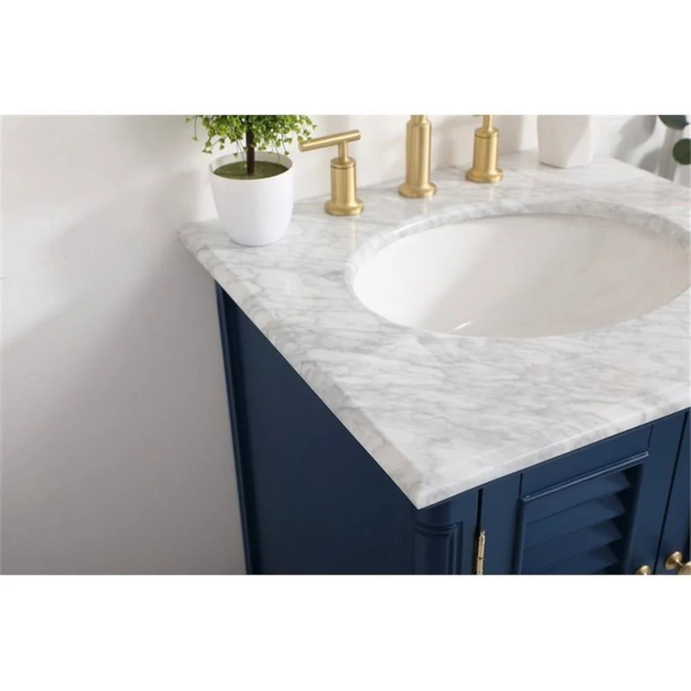24 inch single bathroom vanity in blue