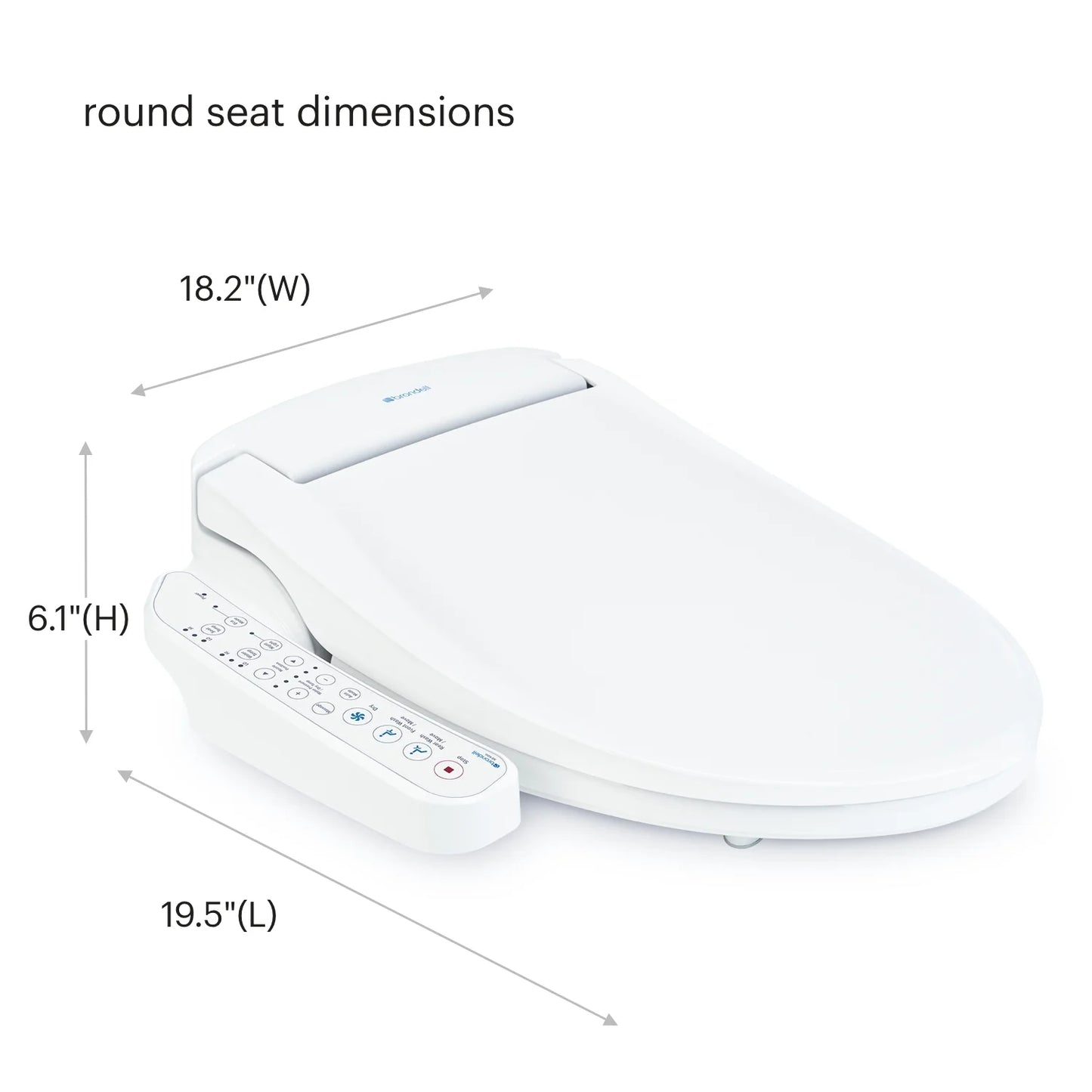 Brondell Swash SE400 Bidet Seat with Sidearm, Dryer and Stainless Steel Nozzle, Elongated White