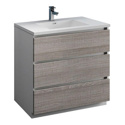 Fresca Lazzaro 36" Rosewood Free Standing Modern Bathroom Cabinet w/Integrated Sink