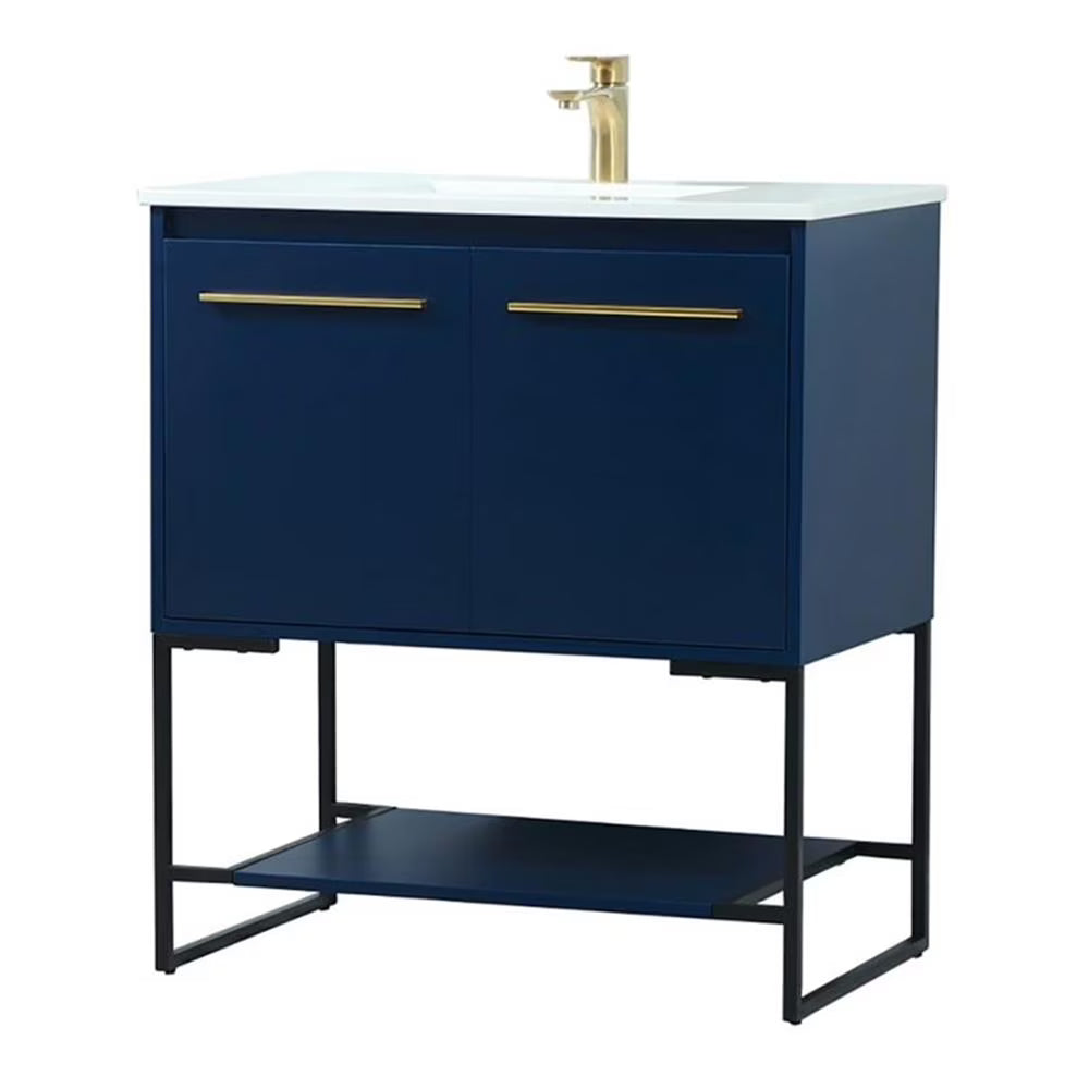 Elegant Kitchen and Bath 30 Inch Single Bathroom Vanity In Green