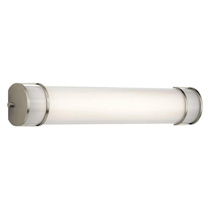 1 Light Linear Bath Vanity Approved For Damp Locations With Transitional Inspirations 4.5 Inches Tall By 24.75 Inches Wide Kichler Lighting 11142Niled