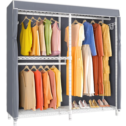 VIPEK V4 Garment Rack Bedroom Armoires Compact Freestanding Closet Storage Organizer, Portable Wardrobe Closet Heavy Duty Clothes Rack Metal Clothing Rack, Black