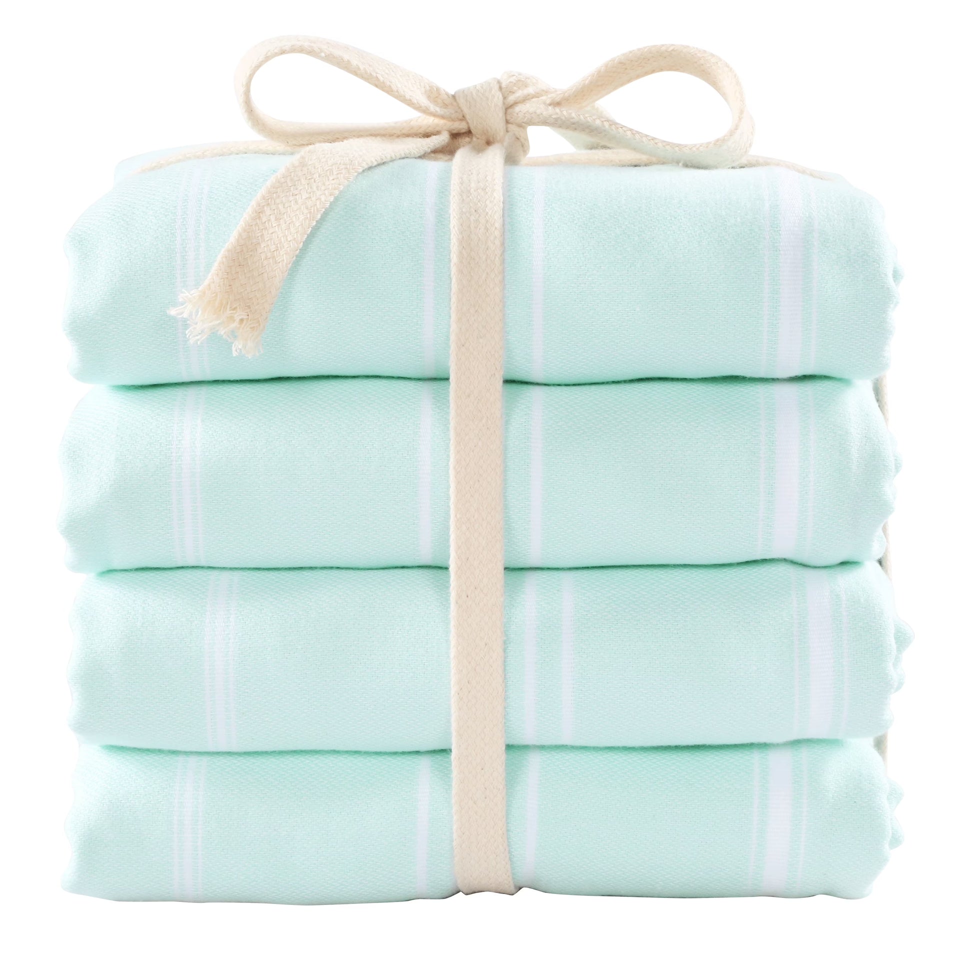 Cacala Turkish Beach Towel 100% Cotton, Set of 4, Sand-Free and Quick-Drying Perfect as an Extra Large Travel Towel, Beach Accessory, or Gift for Beach Lovers, 39° x 70°