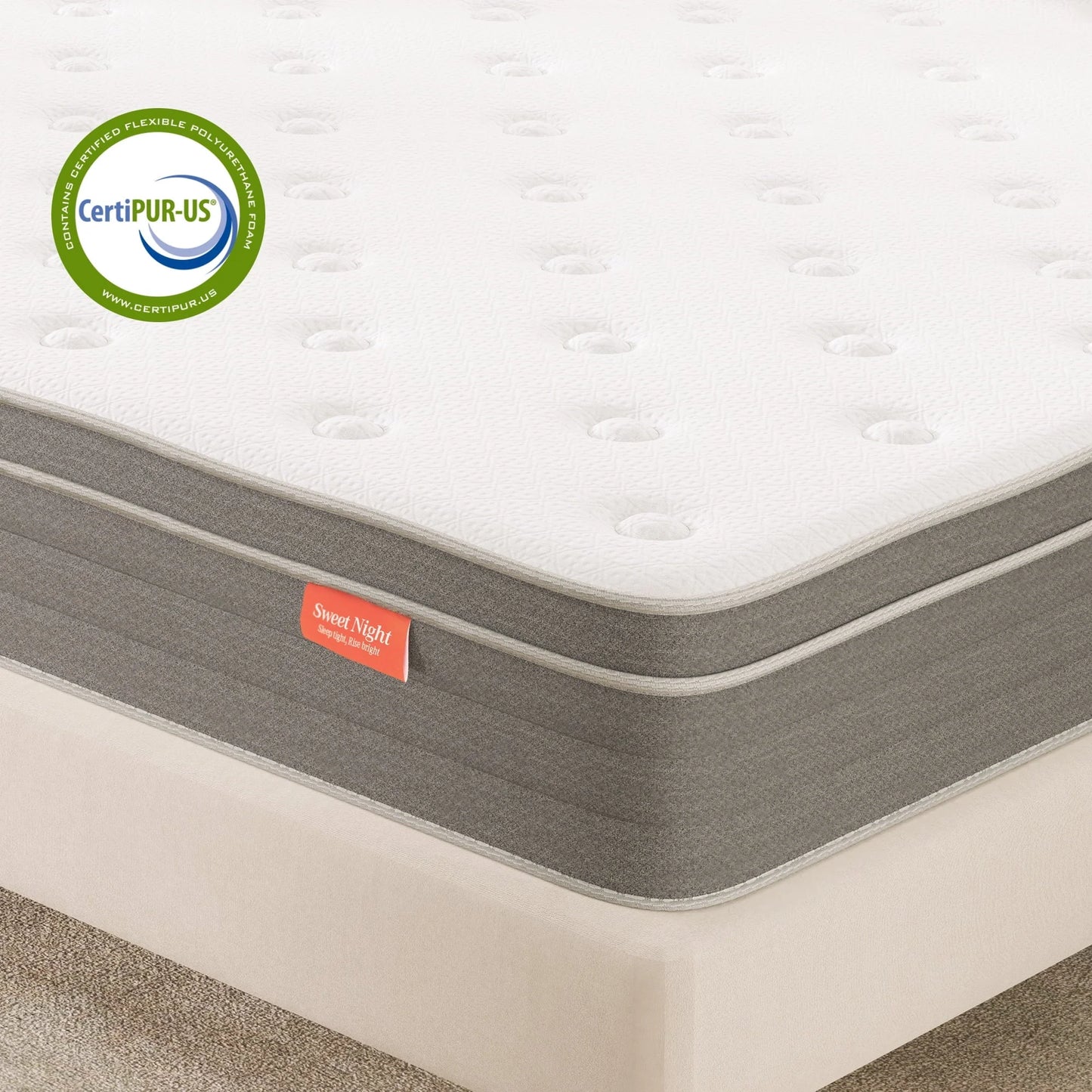 Sweetnight 12 inch Gel Memory Foam Hybrid Mattress with Medium Firm Pillow Top, King Mattresses