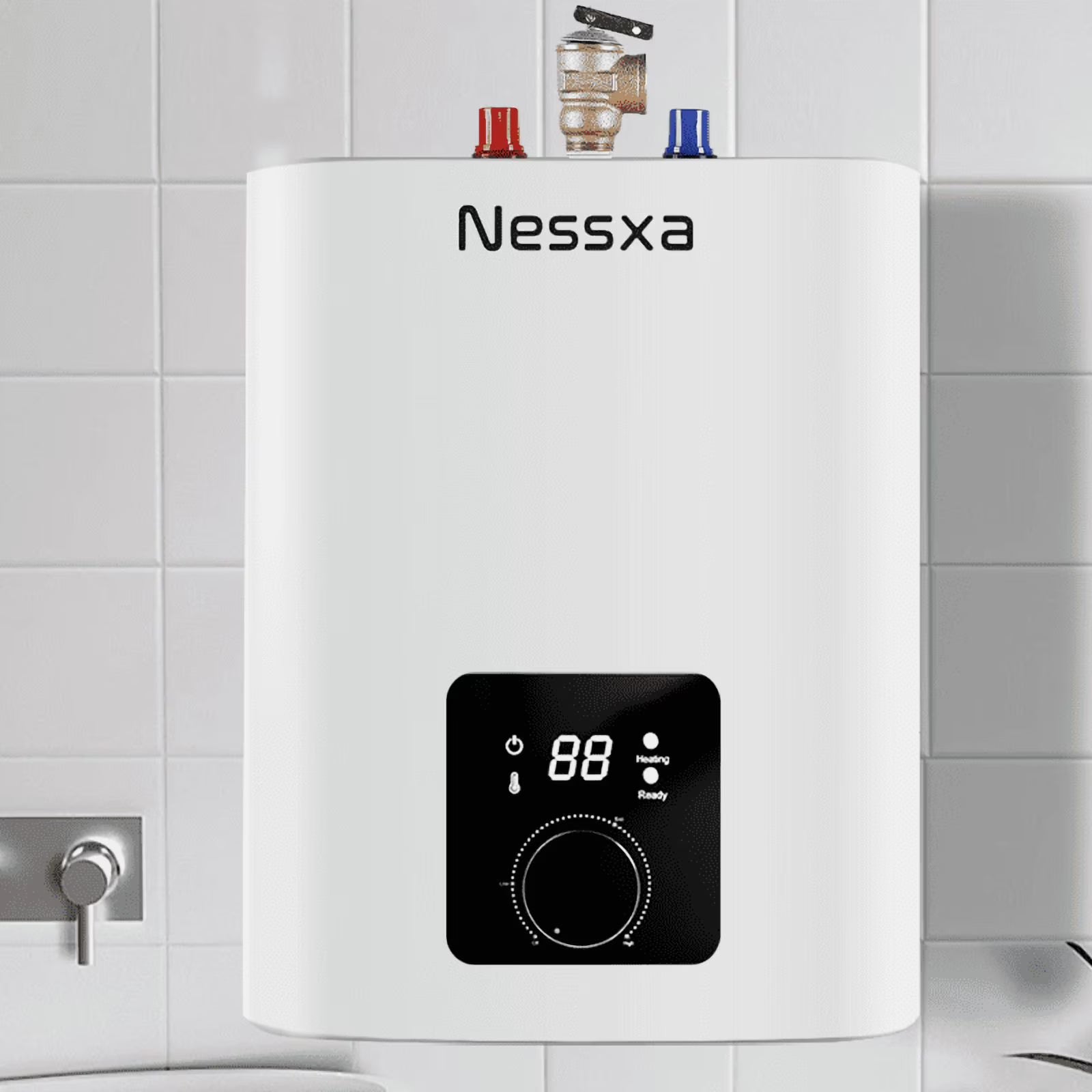 8 gallon mini instant electric water heater, 110V/1500W, kitchen sink quick heating water heater, bathroom household energy-saving water heater, instant heating, saving electricity and space