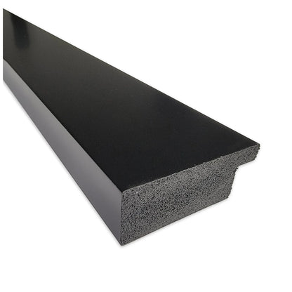 Amanti Art Brushed Black Beveled Bathroom Wall Mirror
