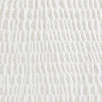 Better Homes & Gardens Ruched Faux Fur Throw Blanket, White, Standard Throw