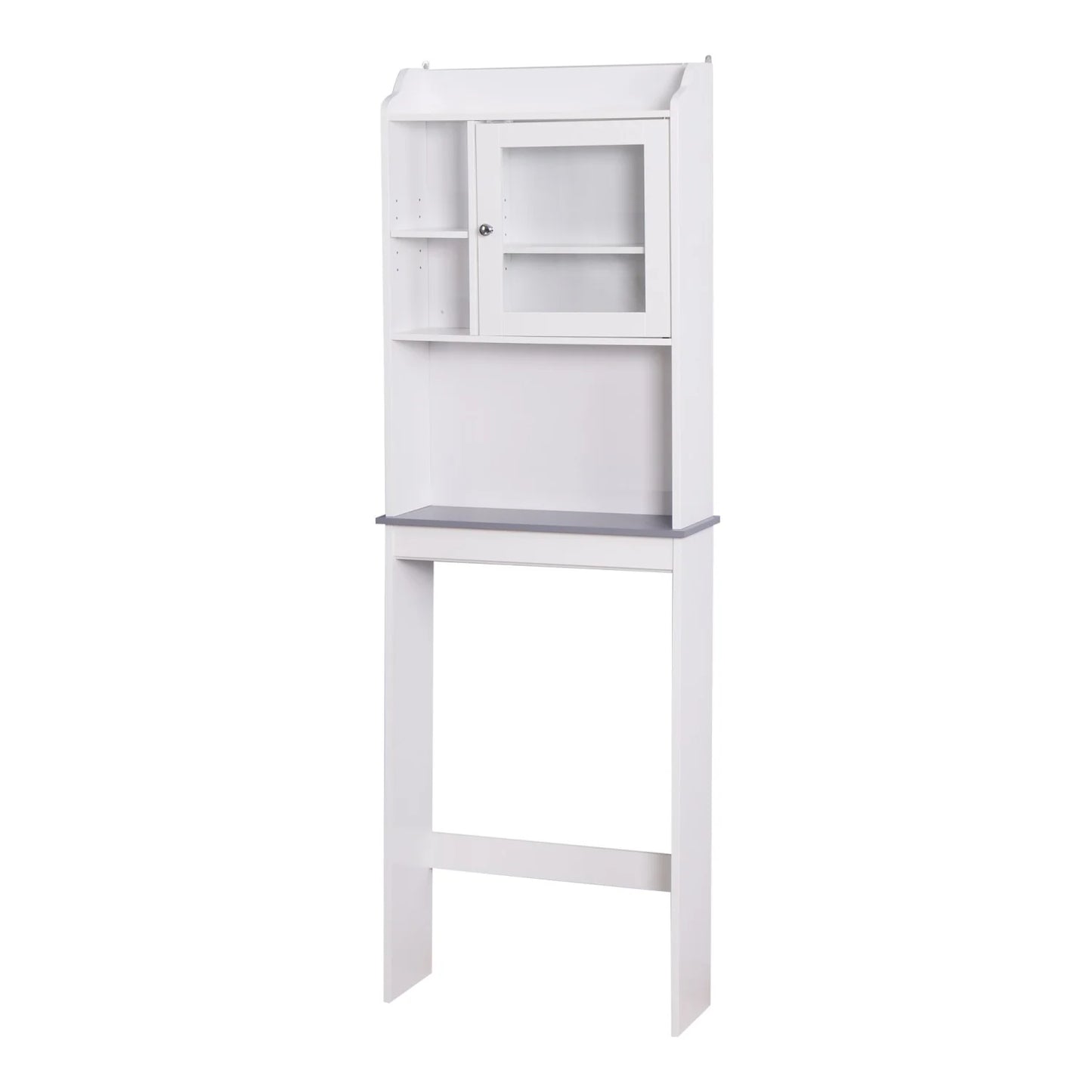 Gzxs Slim Toilet Paper Storage Cabinet, Over The Toilet Storage Cabinet for Skinny Bathroom Storage Corner Floor, White