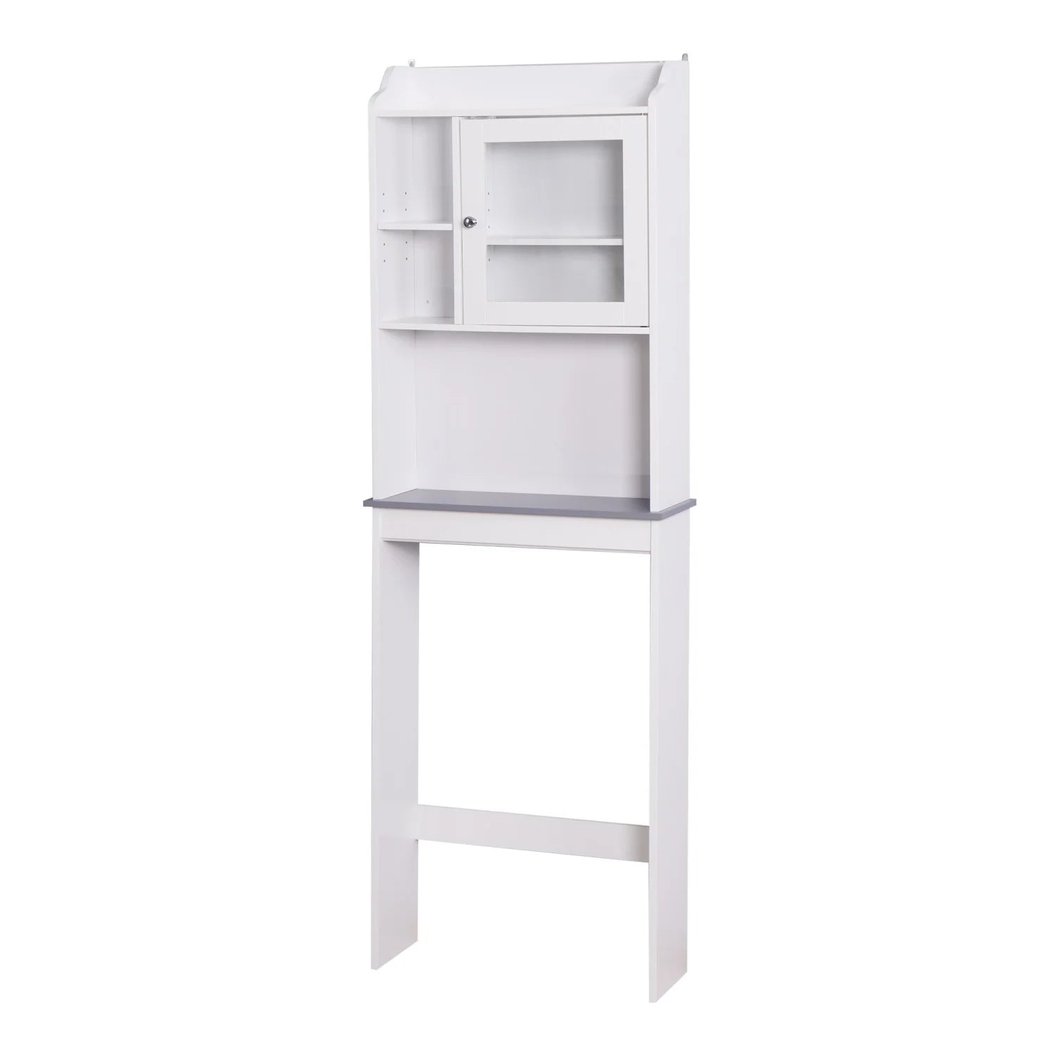 Gzxs Slim Toilet Paper Storage Cabinet, Over The Toilet Storage Cabinet for Skinny Bathroom Storage Corner Floor, White