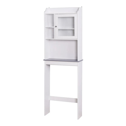 Gzxs Slim Toilet Paper Storage Cabinet, Over The Toilet Storage Cabinet for Skinny Bathroom Storage Corner Floor, White