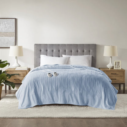 Serta Gray Polyester Electric Blanket, Queen