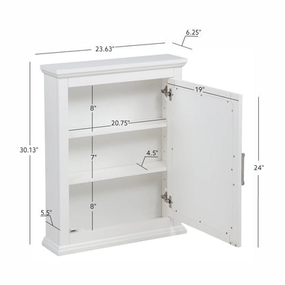 Linon Serenity Bathroom Medicine Cabinet, White