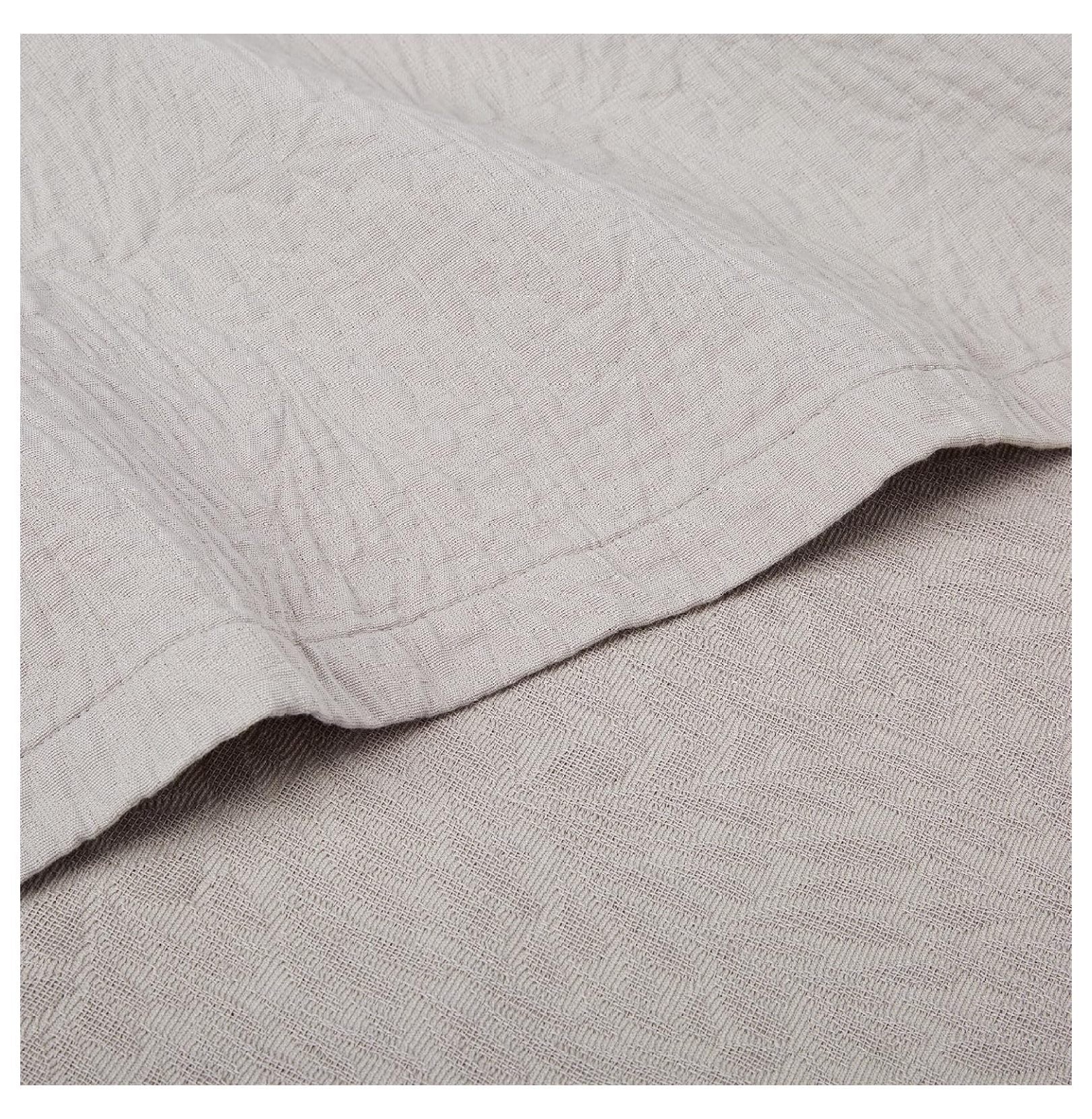 Matelass Blanket Coverlet, Queen, Grid/White
