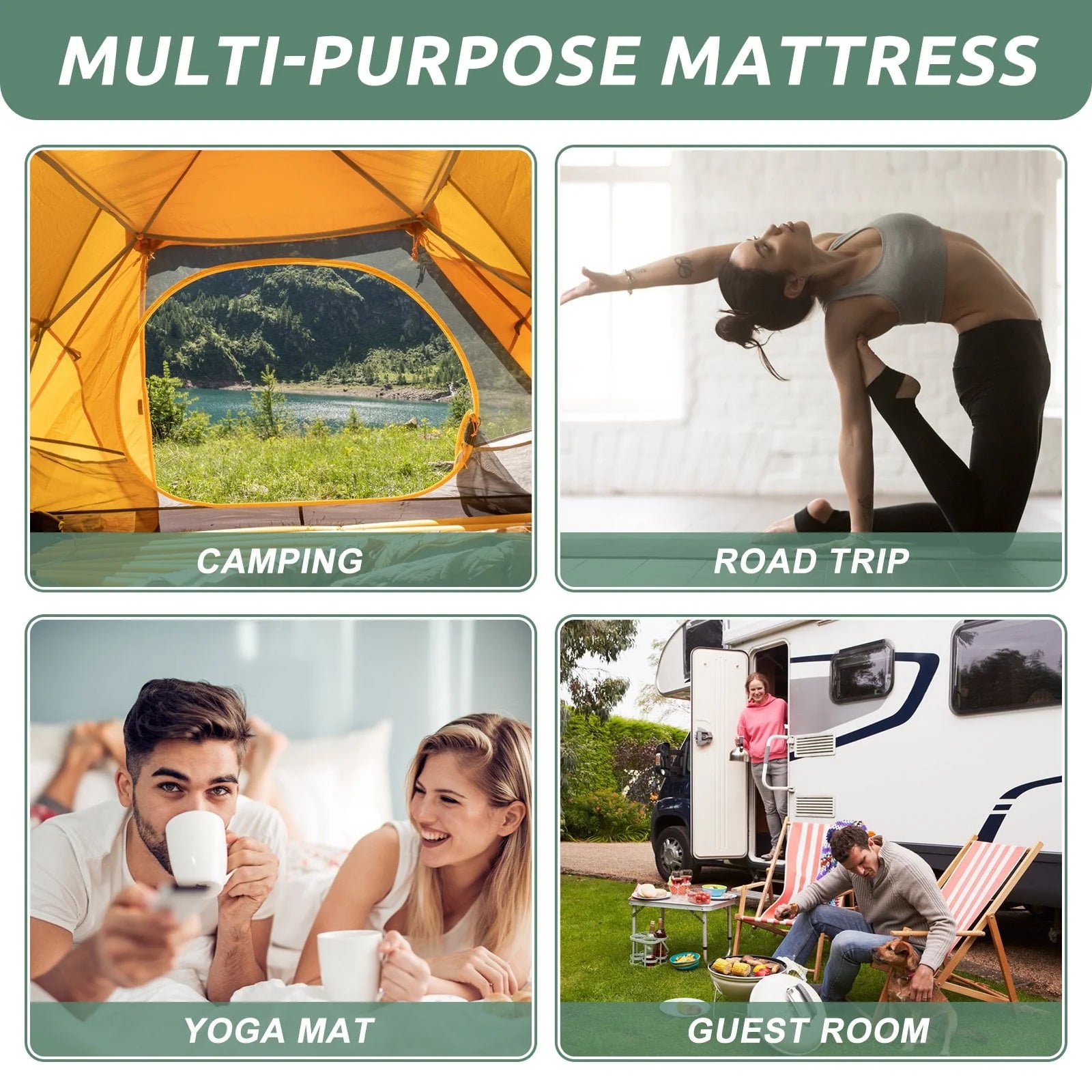 ABORON Japanese Floor Mattress,Futon Mattress, Extra Thick Folding Sleeping Pad, Tatami Mat Foldable Roll Up Mattress Gray, Full
