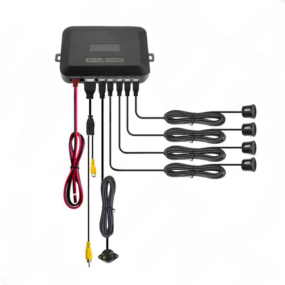 Car reversing radar with on-board 4-probe visual rearview radar BIBI black/white/gray/silver