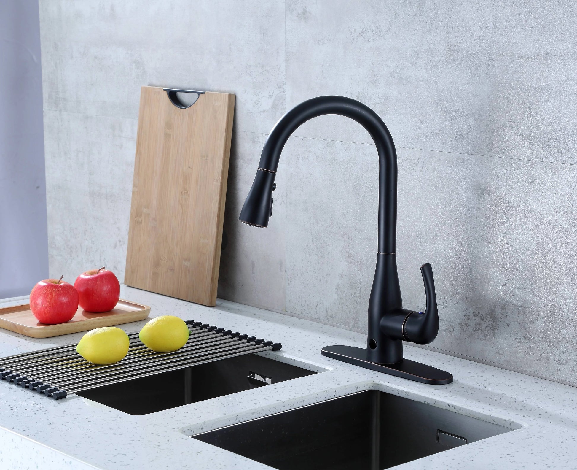 Bio Bidet FLOW Motion Touchless Kitchen Faucet in Brushed Nickel Finish