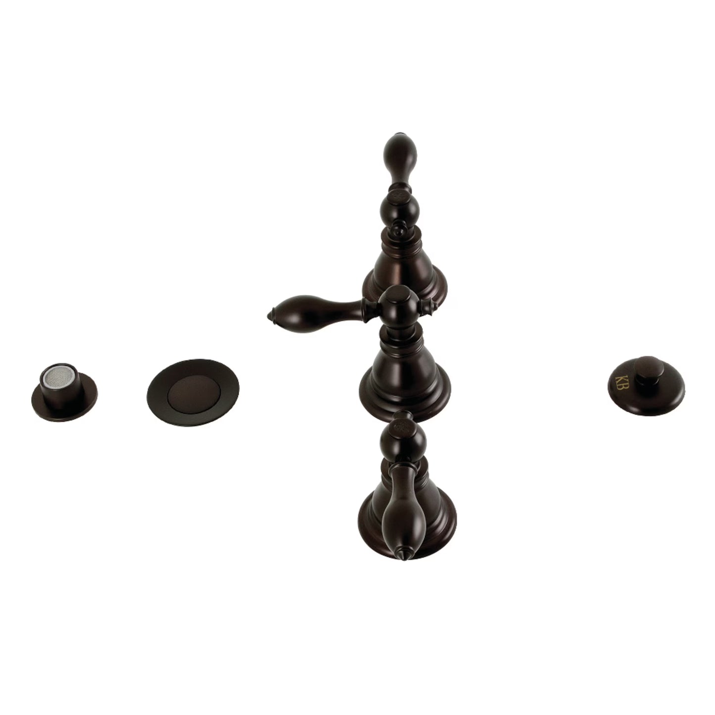 Kingston Brass KB320ACL American Classic Three-Handle Bidet Faucet, Matte Black