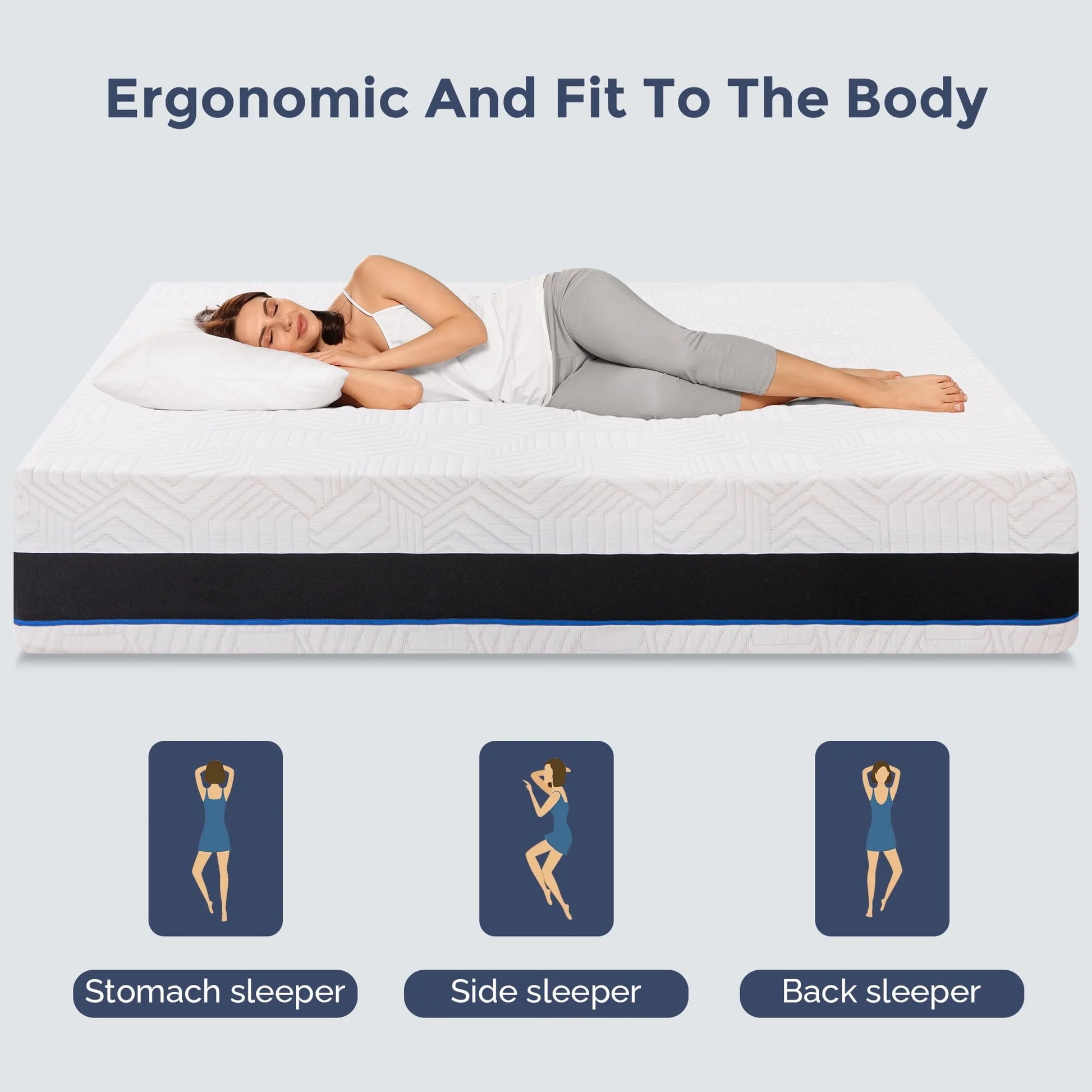 Twin Mattress,12 inch Gel Memory Foam Twin Size Mattress for Pressure Relief,Mattress in a Box