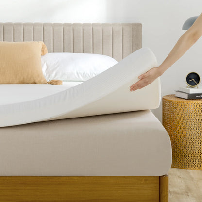 Zinus Spa Sensations Dual-Layer 4" Memory Foam Mattress Topper, Twin