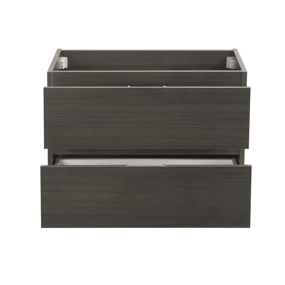 Fresca Valencia 30" Gray Oak Wall Hung Modern Bathroom Cabinet