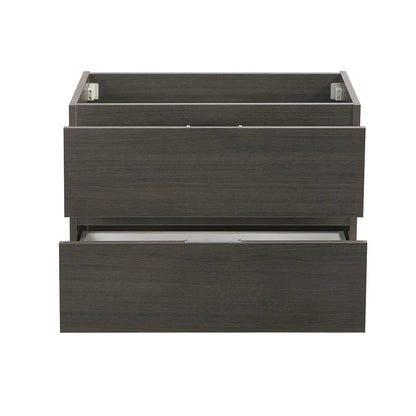 Fresca Valencia 30" Gray Oak Wall Hung Modern Bathroom Cabinet