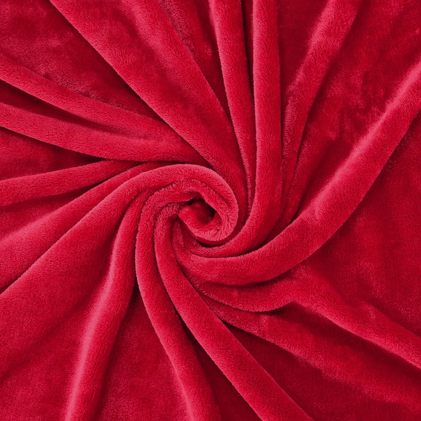 Exclusivo Mezcla Fleece Throw Blanket for Couch/Sofa/Bed,Plush Soft Blankets and Throws,Lightweight and Cozy-50" x 60" (Red)