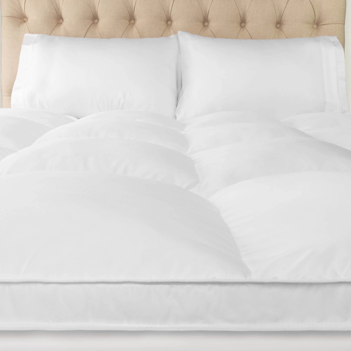 BNM Down Alternative 2 Inch Mattress Topper, King, White