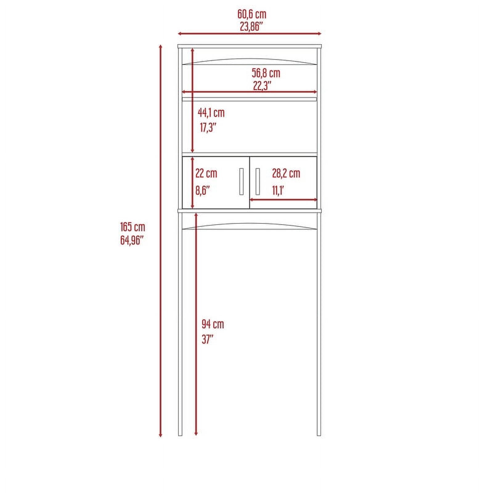 Dasyfly Freestanding Bathroom Over-The-Toilet Storage, Wood Bathroom Space Saver - Espresso