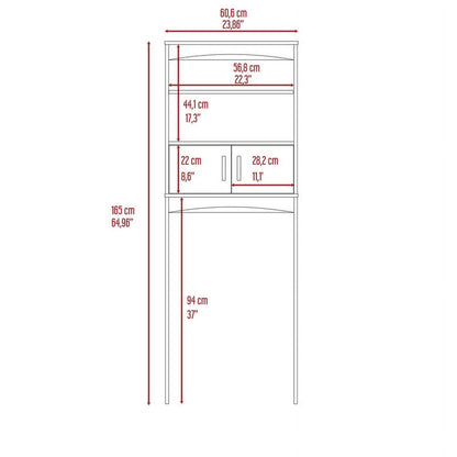 Dasyfly Freestanding Bathroom Over-The-Toilet Storage, Wood Bathroom Space Saver - Espresso