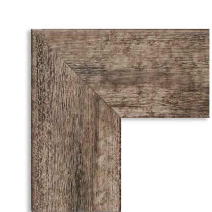 Amanti Art Beveled Wood Bathroom Wall Mirror - Owl Brown Frame Outer Size: 24 x 30 in