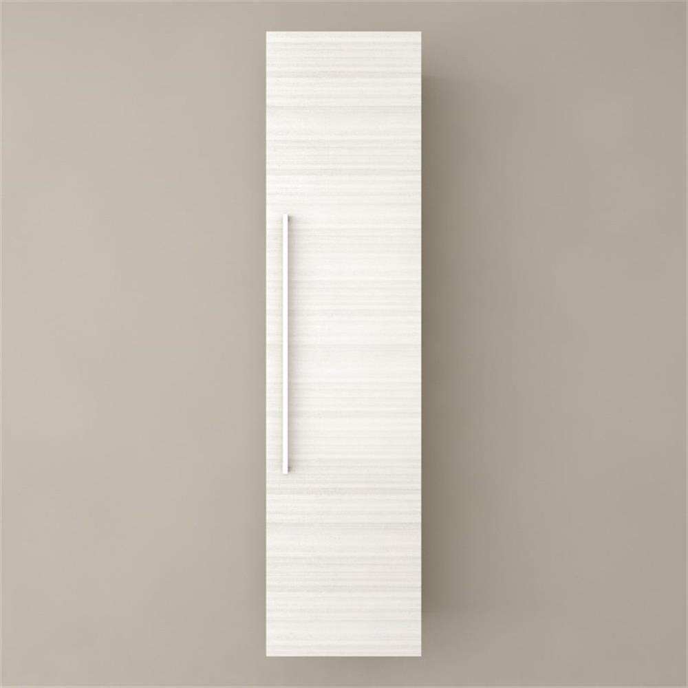 Cutler Kitchen and Bath Silhouette Modern Wood/Metal Linen Tower in Light Oak