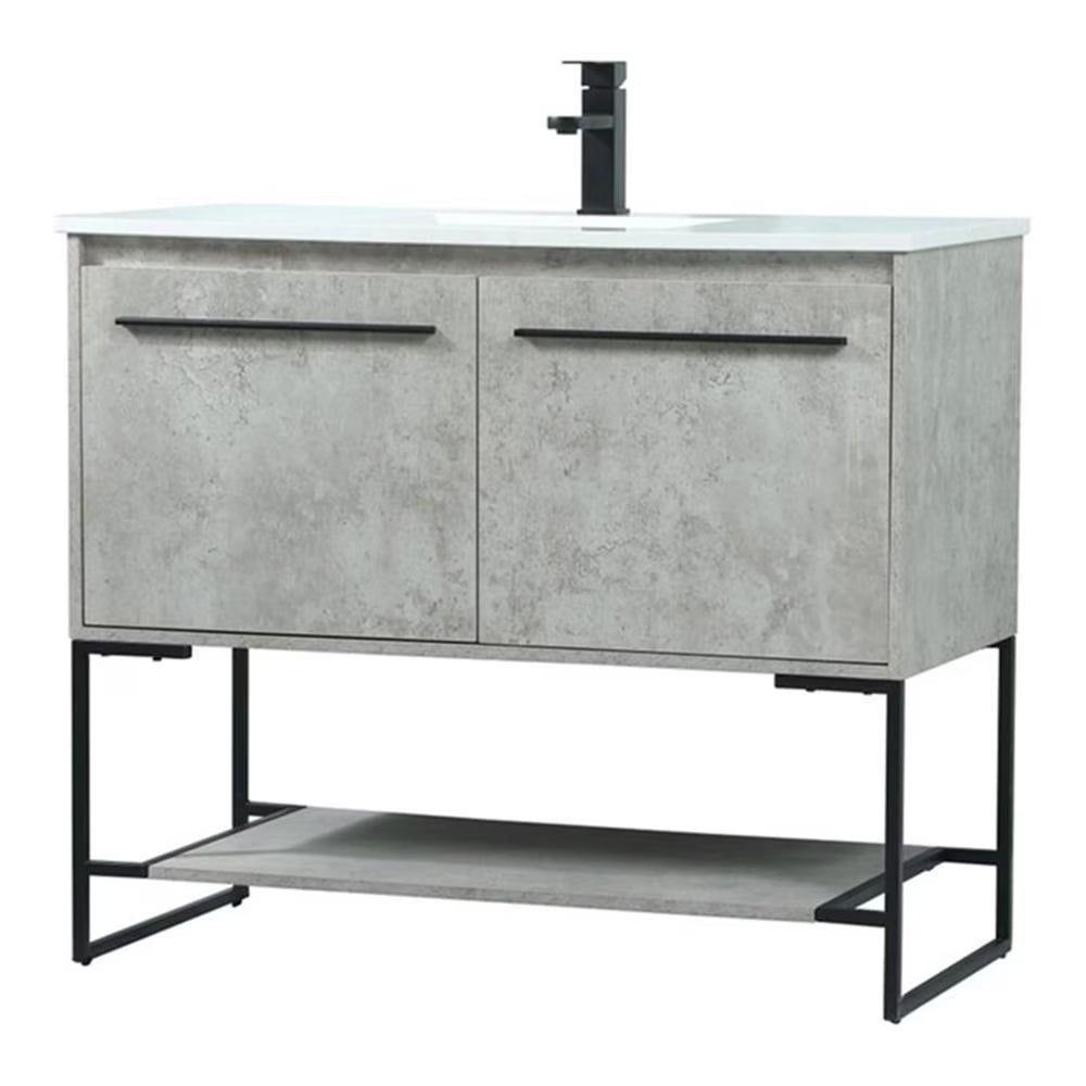 Elegant Kitchen and Bath 40 Inch Single Bathroom Vanity In Blue