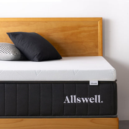 Allswell 3" Covered Memory Foam Mattress Topper, Queen