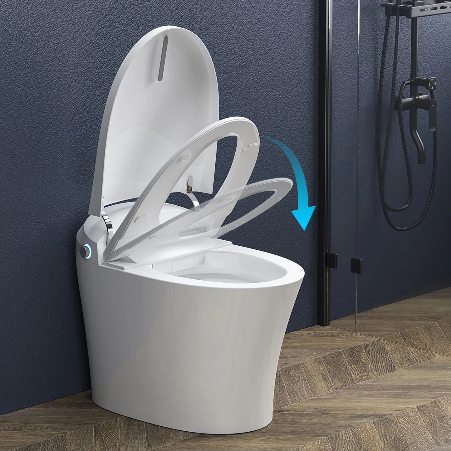 HOROW Tankless Toilet, Modern Smart Toilet without bidet, Self Cleaning One Piece Toilet with Warm Elongated Seat,Heated Toilet HR-T10SD