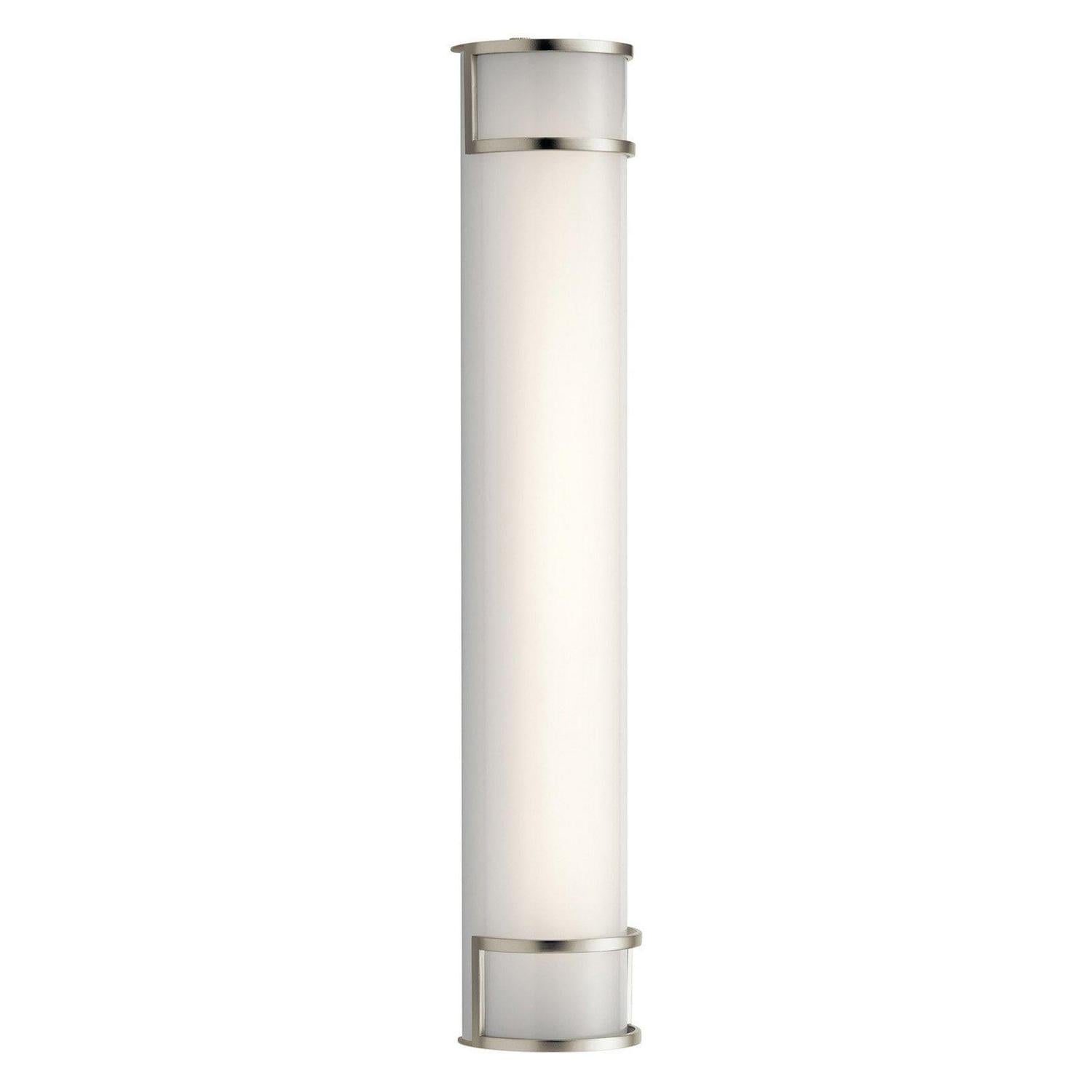 1 Light Linear Bath Vanity Approved For Damp Locations With Transitional Inspirations 4.5 Inches Tall By 24.75 Inches Wide Kichler Lighting 11142Niled