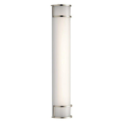 1 Light Linear Bath Vanity Approved For Damp Locations With Transitional Inspirations 4.5 Inches Tall By 24.75 Inches Wide Kichler Lighting 11142Niled