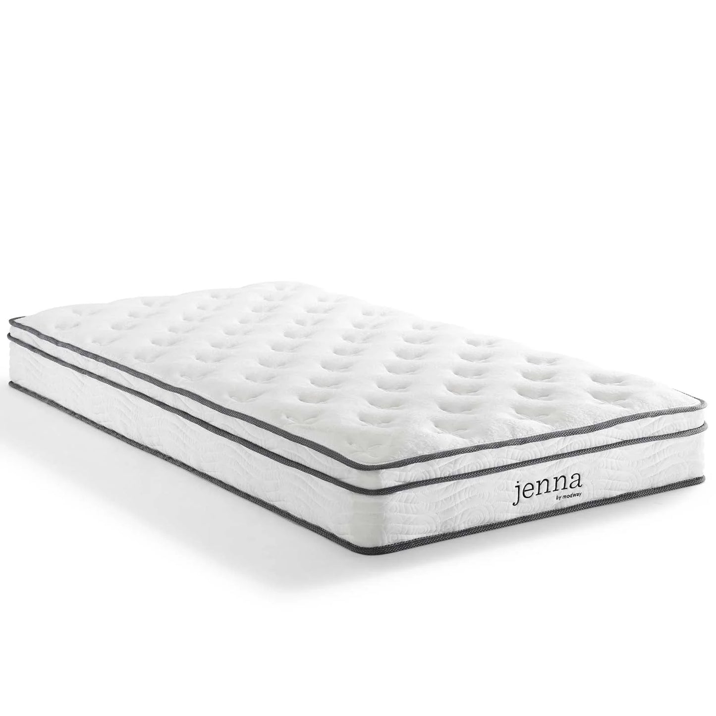 Modway Jenna 8" Innerspring and Foam Twin Mattress in White