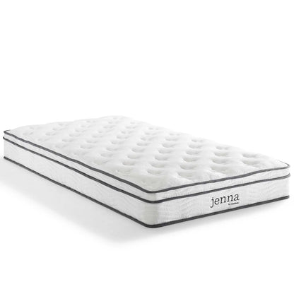 Modway Jenna 8" Innerspring and Foam Twin Mattress in White