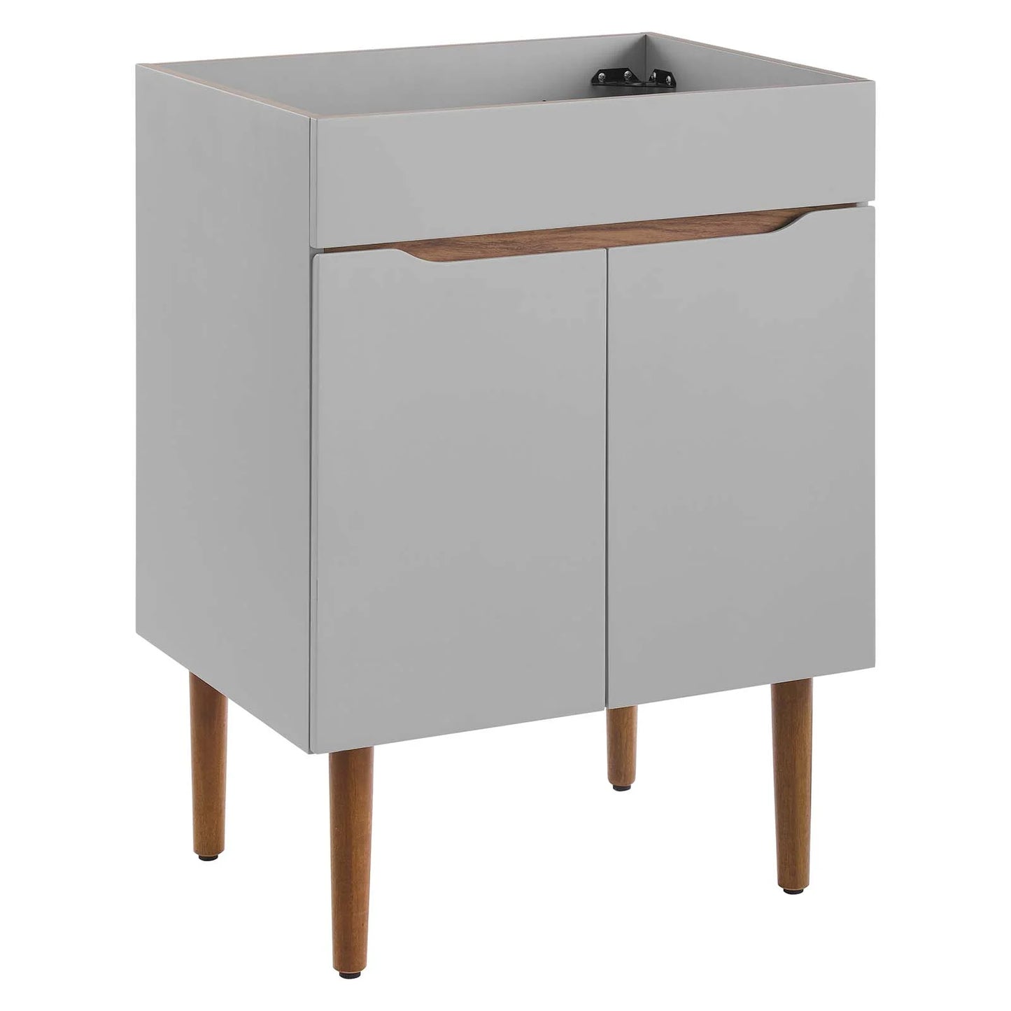 Modway Harvest 24" Bathroom Vanity Cabinet (Sink Basin Not Included) in Gray Walnut