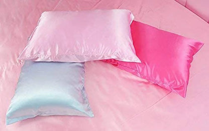 Vuvet Bedding 100% Pure Silk Satin Sheet Set 7pcs, Silk Fitted Sheet 15'' Deep Pocket,Silk Flat Sheet,Silk Duvet Cover & Pillowcases Set !!! Twin, Aqua Blue