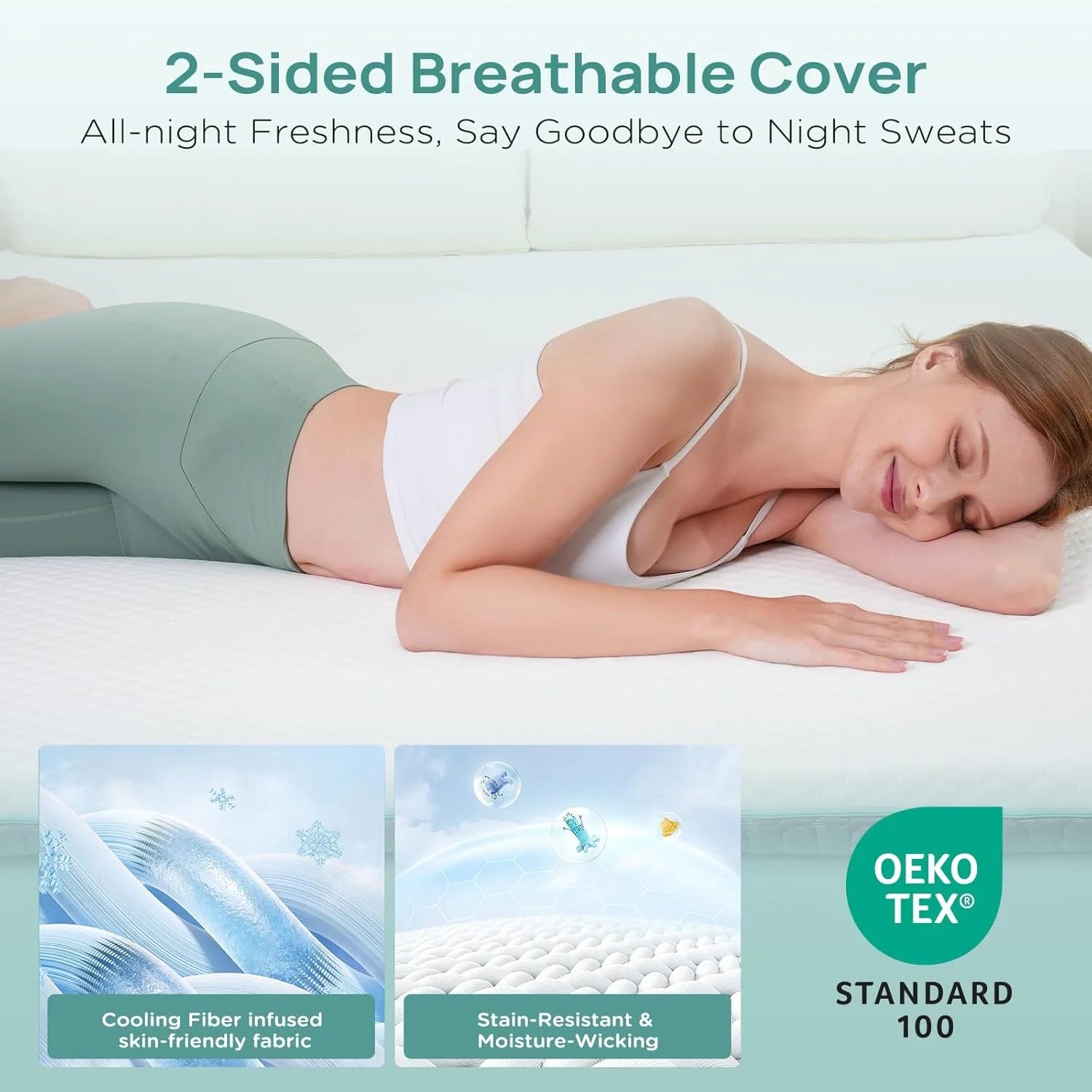 3 Inch Firm Mattress Topper Twin Size, Memory Foam Bed Topper with Soft & Firm Options for Back Pain Relief, Mattress Topper with 2-Sided Cover, Ergonomic 5-Zone Design, CertiPUR Certified