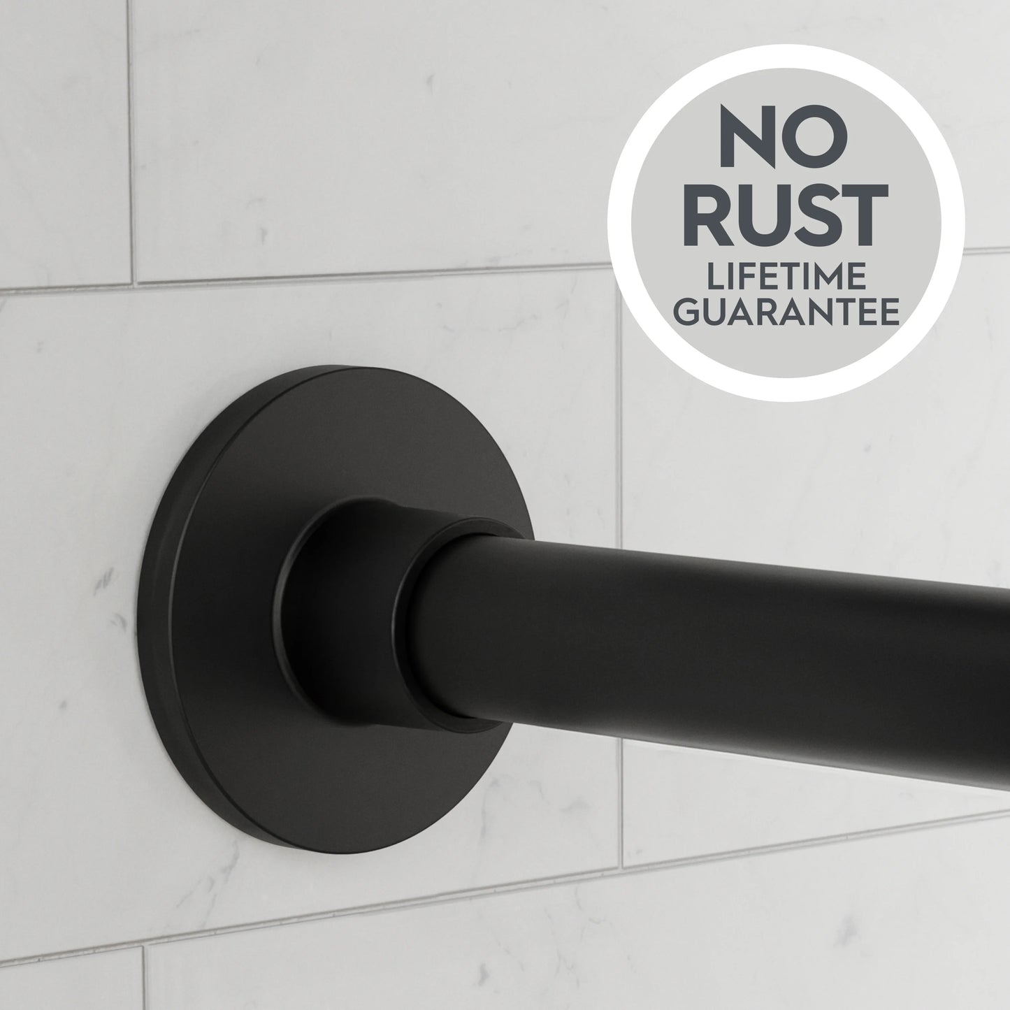 (4 pack) Better Homes & Gardens Rustproof 43°?- 72°?Modern Adjustable Tension Shower Curtain Rod, Matte Black