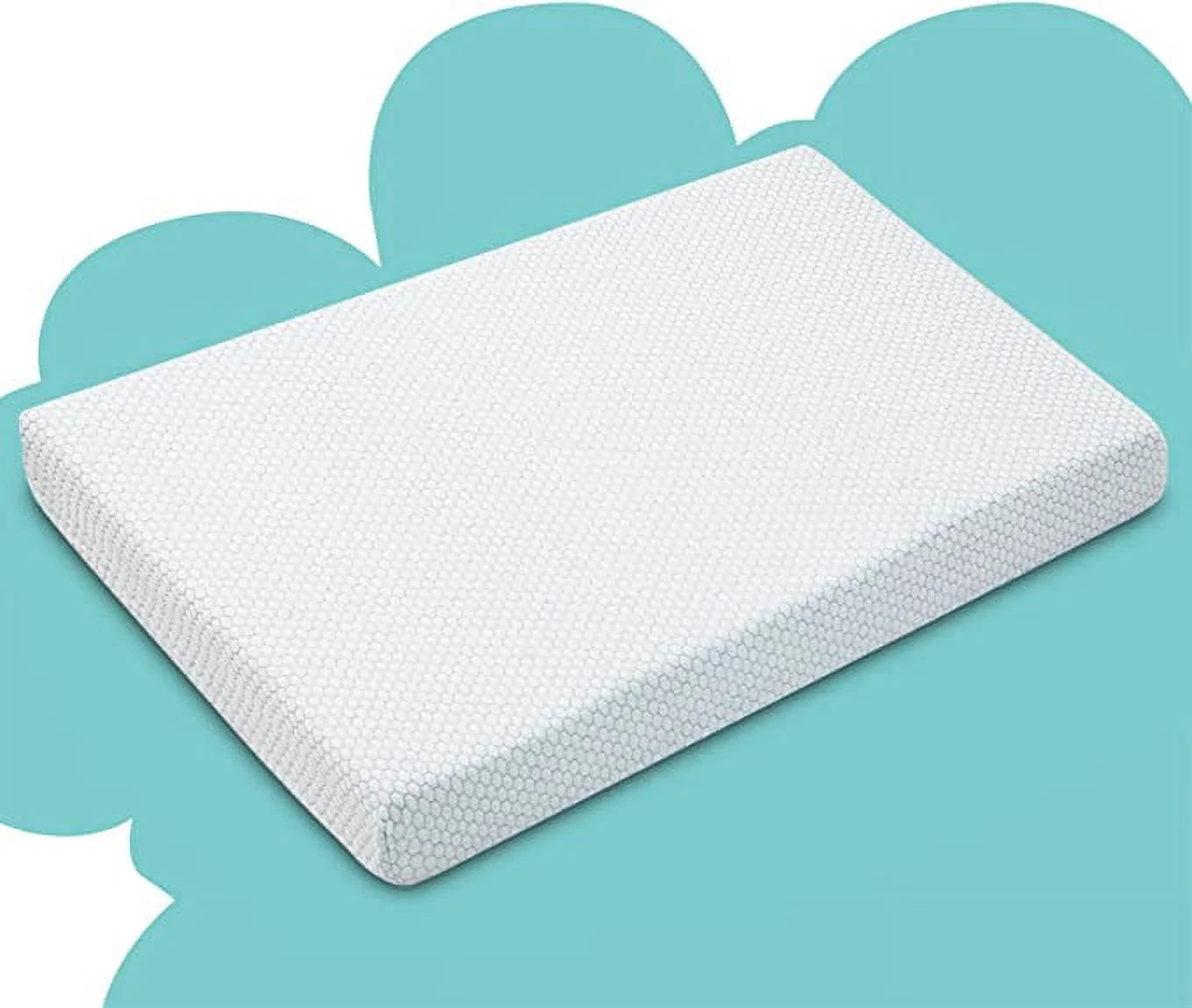 SheSpire Pack n Play Mattress, Memory Foam Playard Mattress, Portable Toddlers Mattress Firmness Featuring Soft Removable Washable Cover (38"x26")