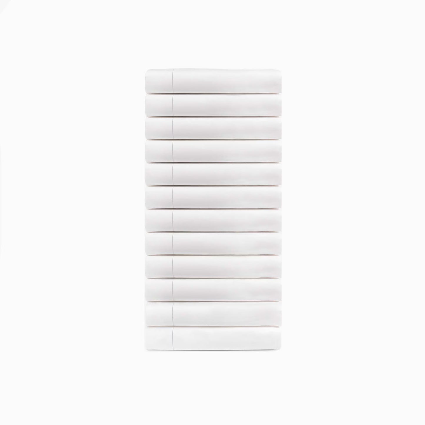BNM Cotton Blend White Hotel Quality Pillowcases, Set of 12, King