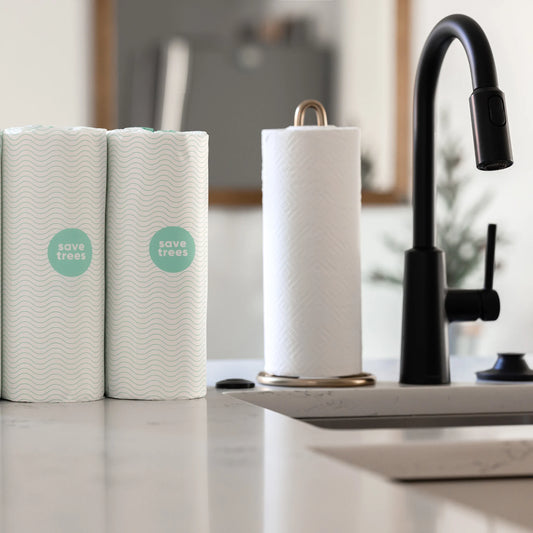 Save Trees Everything Box - 24 Bamboo Toilet Paper Rolls, 12 Paper Towels, 4 Facial Tissues, 2 Swish Cloths