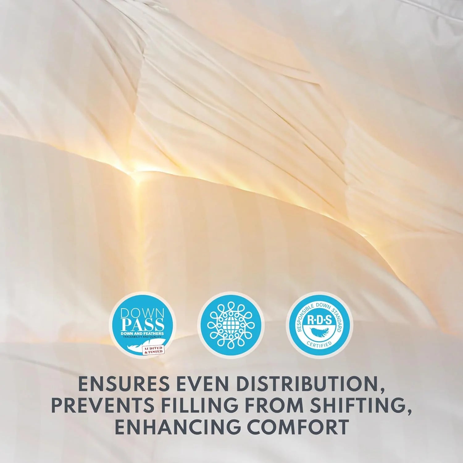 Down Feather Comforter King Size - High Fill Power All Season Duvet Insert, Luxurious Hotel Medium Warmth Bedding Comforter (106”x90°?