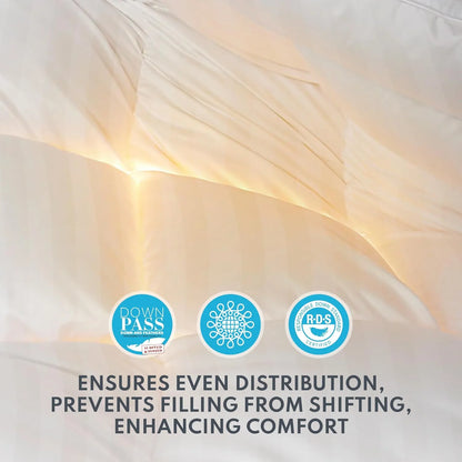 Down Feather Comforter King Size - High Fill Power All Season Duvet Insert, Luxurious Hotel Medium Warmth Bedding Comforter (106”x90°?