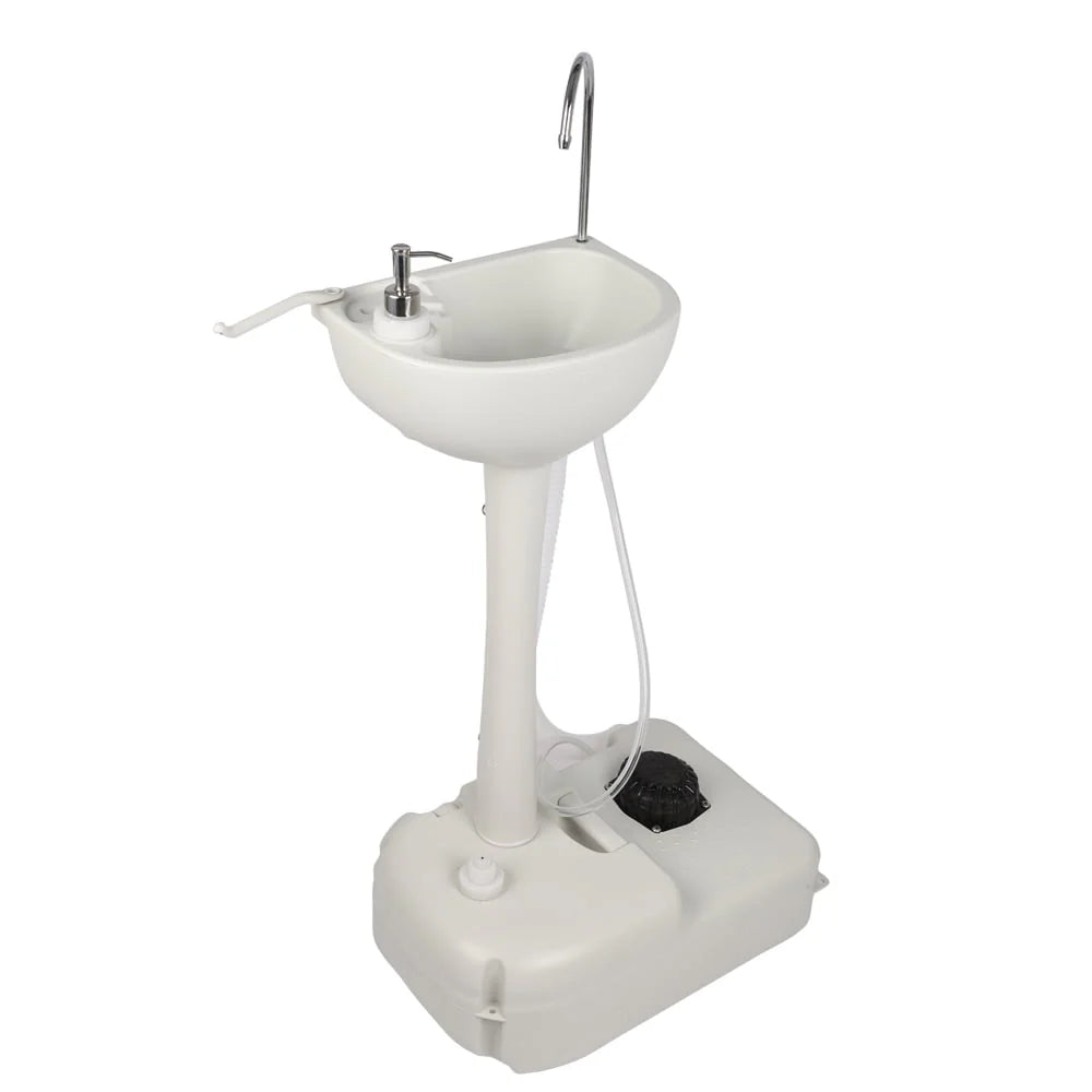 SamyoHome 5 Gallon Portable Camping Sink, with Towel Holder & Soap Dispenser