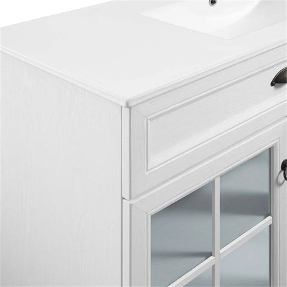 Modway Isle 48" Bathroom Vanity Cabinet in White White
